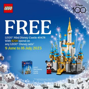 Lego-Disney-Mini-Disney-Castle-Promo-350x350 Now till 16 Jul 2023: Lego Free Disney Mini Disney Castle Promo