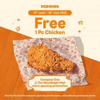 Popeyes-Free-Chicken-Promo-350x350 13 Jun-12 Jul 2023: Popeyes Free Chicken Promo