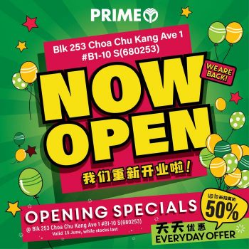Prime-Supermarket-Opening-Promotion-at-Choa-Chu-Kang-350x350 Now till 15 Jun 2023: Prime Supermarket Opening Promotion at Choa Chu Kang