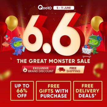 Qoo10-6.6-The-Great-Monster-Sale-350x350 5-11 Jun 2023: Qoo10 6.6 The Great Monster Sale