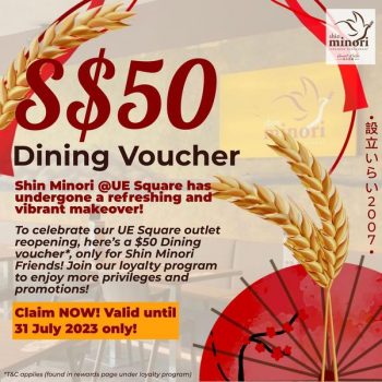 Shin-Minori-Dinning-Voucher-Promo-350x350 Now till 31 Jul 2023: Shin Minori Dinning Voucher Promo