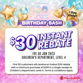 Takashimaya-Birthday-Bash-Deal-350x350 30 Jun 2023: Takashimaya Birthday Bash Deal