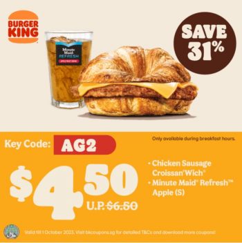 10-350x352 Now till 1 Oct 2023: Burger King 1 for 1 Coupons Promo