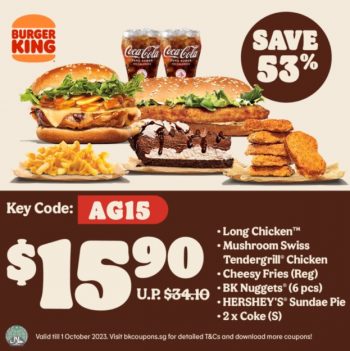 15-350x351 Now till 1 Oct 2023: Burger King 1 for 1 Coupons Promo