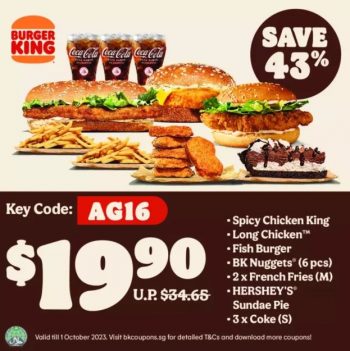 16-350x351 Now till 1 Oct 2023: Burger King 1 for 1 Coupons Promo