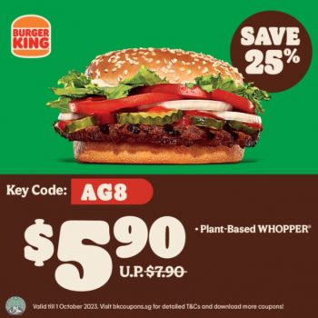 3-350x350 Now till 1 Oct 2023: Burger King 1 for 1 Coupons Promo