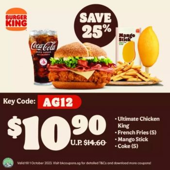 8-350x351 Now till 1 Oct 2023: Burger King 1 for 1 Coupons Promo