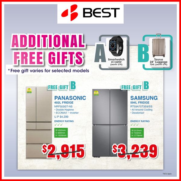 Now till 31 Aug 2023 BEST Denki Fridge Promo