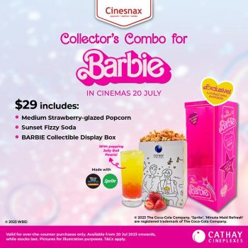 Cathay-Cineplexes-Collectors-Combo-for-BARBIE-Promotion-350x350 20 Jul 2023 Onward: Cathay Cineplexes Collector's Combo for BARBIE Promotion