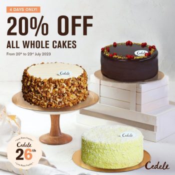 Cedele-20-OFF-All-Whole-Cakes-Promotion-350x350 20-23 Jul 2023: Cedele 20% OFF All Whole Cakes Promotion