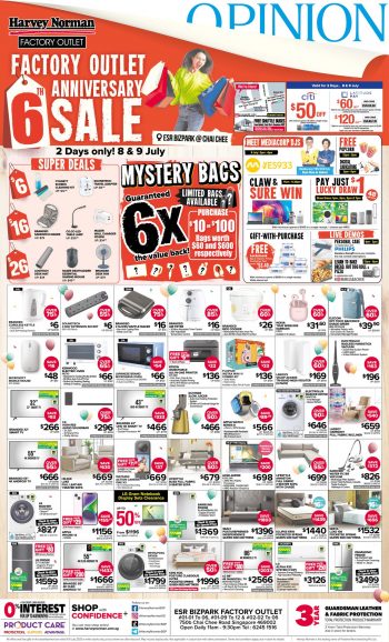 Harvey-Norman-Factory-Outlet-6th-Anniversary-Sale-350x578 8-9 Jul 2023: Harvey Norman Factory Outlet 6th Anniversary Sale