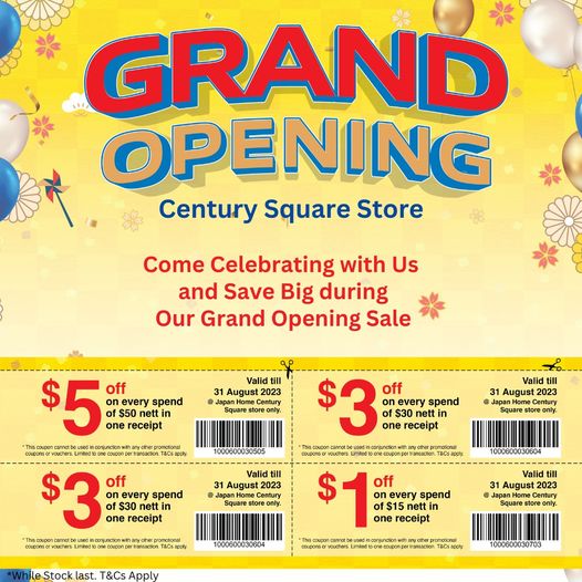 31 Jul 2023 Onward Japan Home Grand Opening Sale At Century Square   Japan Home Grand Opening Sale At Century Square 