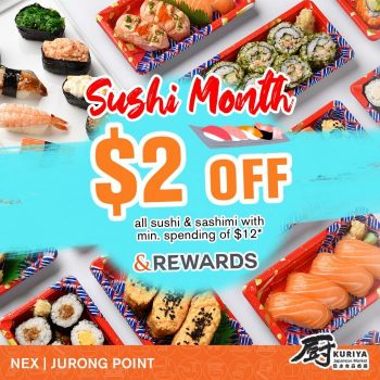 Joy-Rewards-Members-Promotion-Kuriya-Japanese-Market-2-OFF-All-Sushi-Sashimi-350x350 Now till 11 Jul 2023: &Joy &Rewards Members Promotion Kuriya Japanese Market $2 OFF All Sushi & Sashimi