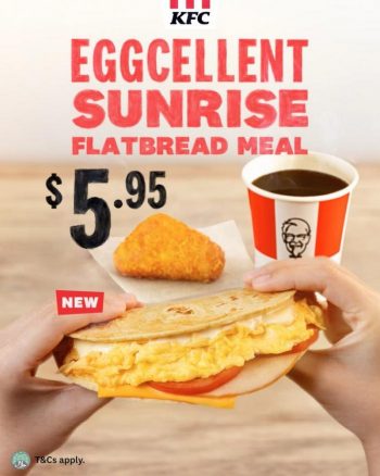 KFC-Eggcellent-Sunrise-Flatbread-Breakfast-Deal-350x438 19 Jul 2023 Onward: KFC Eggcellent Sunrise Flatbread Breakfast Deal