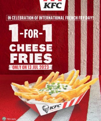 KFC-International-French-Fry-Day-1-For-1-Cheese-Fries-Promotion-350x421 13 Jul 2023: KFC International French Fry Day 1-For-1 Cheese Fries Promotion