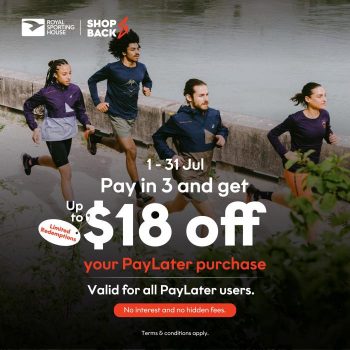 Royal-Sporting-House-Up-To-18-off-Promotion-pay-with-ShopBack-PayLater-350x350 1-31 Jul 2023: Royal Sporting House Up To $18 off Promotion pay with ShopBack PayLater