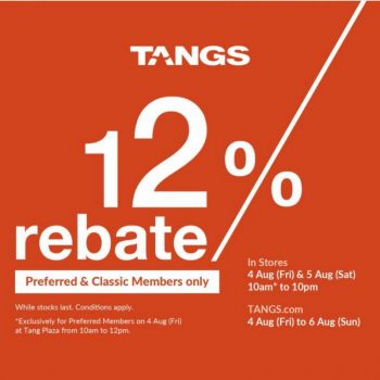 TANGS-12-Rebate-Days-Promotion-350x350 4-6 Aug 2023: TANGS 12% Rebate Days Promotion