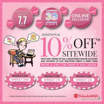 Takashimaya-Sweet-7.7-Online-Sale-350x350 5-9 Jul 2023: Takashimaya Sweet 7.7 Online Sale