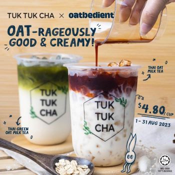 Tuk-Tuk-Cha-Thai-Oat-Milk-Tea-and-Thai-Green-Oat-Milk-Tea-350x350 1-31 Aug 2023: Tuk Tuk Cha Thai Oat Milk Tea and Thai Green Oat Milk Tea