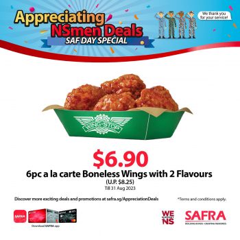 Wingstop-SAF-Day-Special-Deal-with-Safra-350x350 Now till 31 Aug 2023: Wingstop SAF Day Special Deal with Safra