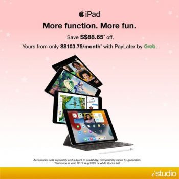 iStudio-iPad-Promo-with-PayLater-by-Grab-350x350 Now till 12 Aug 2023: iStudio iPad Promo with PayLater by Grab