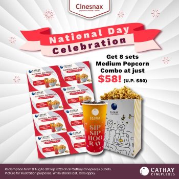 Cathay-Cineplexes-8-Medium-Popcorn-Combos-for-58-National-Day-Promotion-350x350 9 Aug-30 Sep 2023: Cathay Cineplexes 8 Medium Popcorn Combos for $58 National Day Promotion