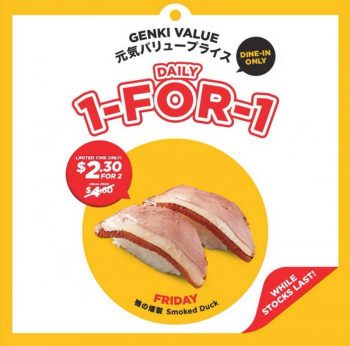 Genki-Sushi-Daily-1-For-1-Promotion-4-350x346 16 Aug-15 Sep 2023: Genki Sushi Daily 1-For-1 Promotion