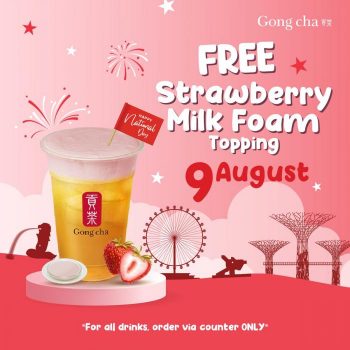 Gong-Cha-Free-Strawberry-Milk-Foam-Topping-National-Day-Promotion-350x350 9 Aug 2023: Gong Cha Free Strawberry Milk Foam Topping National Day Promotion