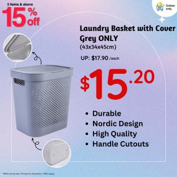 Japan-Home-Laundry-Basket-with-Cover-Promotion-350x350 Now till 16 Aug 2023: Japan Home Laundry Basket with Cover Promotion