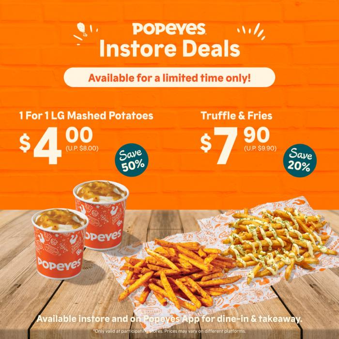 29 Aug 2023 Onward Popeyes Truffle Saver Box Promotion SG