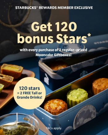 Starbucks-Rewards-Members-Get-120-Bonus-Stars-with-Every-Purchase-of-2-Regular-Priced-Mooncake-Giftboxes-Promotion-350x438 8 Aug 2023 Onward: Starbucks Rewards Members Get 120 Bonus Stars with Every Purchase of 2 Regular-Priced Mooncake Giftboxes Promotion