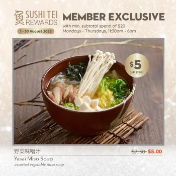 Sushi-Tei-Members-August-Promotion-350x350 1-31 Aug 2023: Sushi Tei Members August Promotion