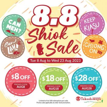 Takashimaya-Online-8.8-Shiok-Sale-350x350 8-23 Aug 2023: Takashimaya Online 8.8 Shiok Sale