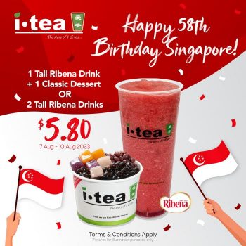 itea-1-Tall-Ribena-Drink-and-1-Classic-Dessert-at-5.80-National-Day-Promotion-350x350 7-10 Aug 2023: itea 1 Tall Ribena Drink and 1 Classic Dessert at $5.80 National Day Promotion