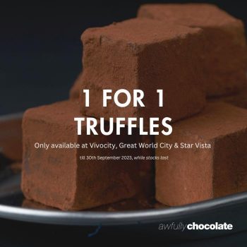 Awfully-Chocolate-1-For-1-Truffles-Promotion-350x350 Now till 30 Sep 2023: Awfully Chocolate 1-For-1 Truffles Promotion