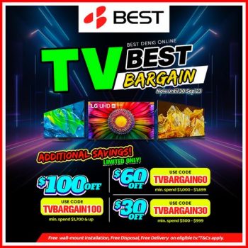 BEST-Denki-TV-Best-Bargain-350x350 Now till 30 Sep 2023: BEST Denki TV Best Bargain