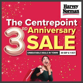 Harvey-Norman-The-Centrepoint-Superstore-3rd-Anniversary-Sale-350x350 30 Sep-1 Oct 2023: Harvey Norman The Centrepoint Superstore 3rd Anniversary Sale