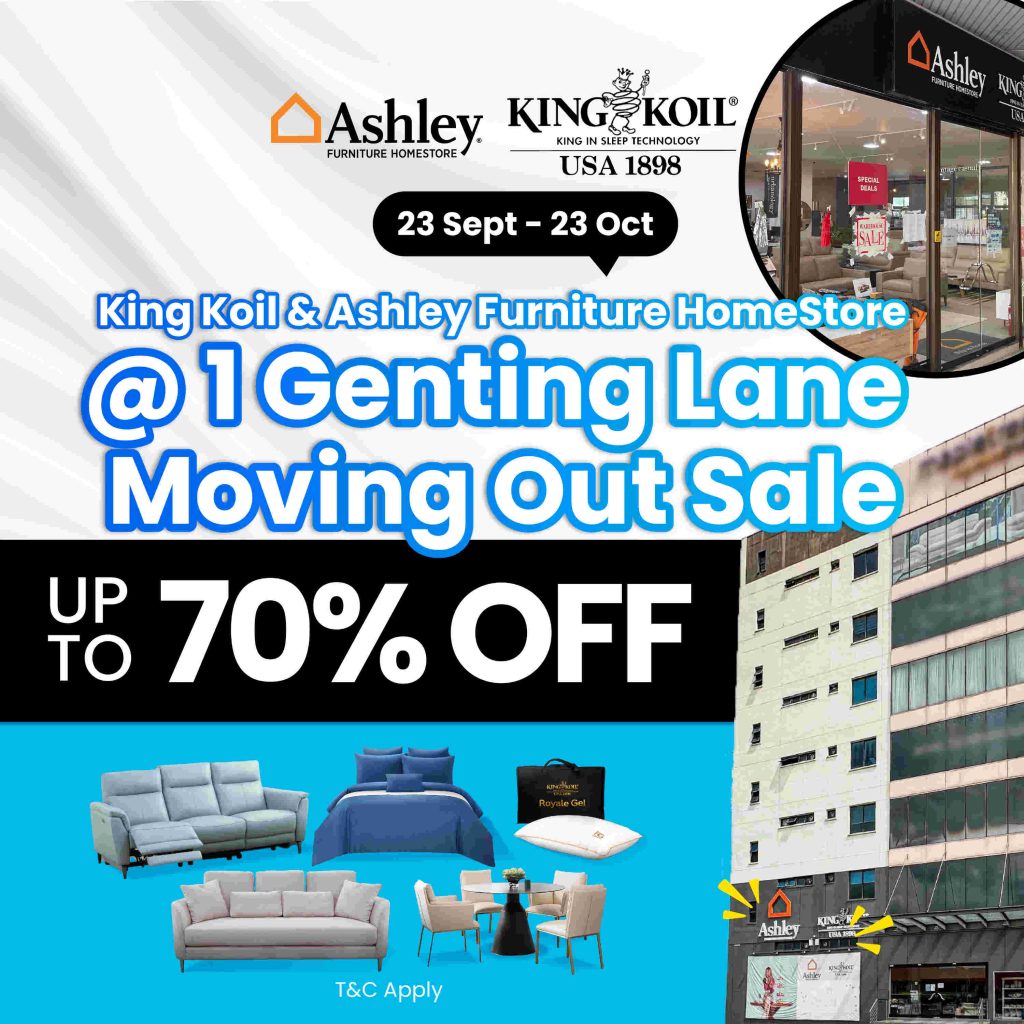 King-Koil-Ashley-Furniture-HomeStore-@-1-Genting-Lane-Moving-Out-Sale-1024x1024 Now till 23 Oct 2023: King Koil & Ashley Furniture HomeStore Moving Out Sale! Up to 70% OFF