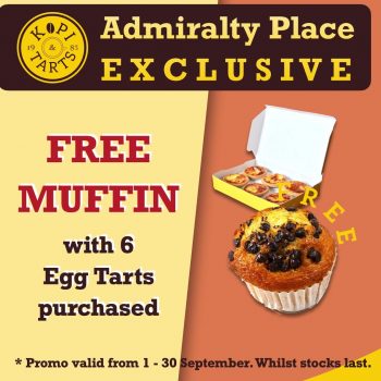 Kopi-Tarts-Free-Muffin-Promo-350x350 1-30 Sep 2023: Kopi & Tarts Free Muffin Promo