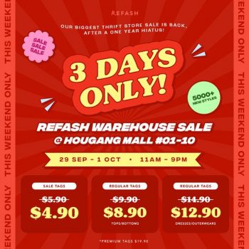 Refash-Warehouse-Sale-at-Hougang-Mall-2-350x350 29 Sep-1 Oct 2023: Refash Warehouse Sale at Hougang Mall