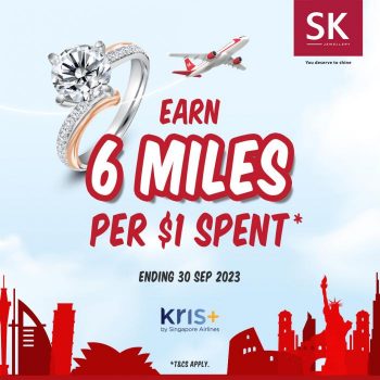 SK-Jewellery-Kris-Earn-6-Miles-Per-1-Spent-Promotion-350x350 Now till 30 Sep 2023: SK Jewellery Kris+ Earn 6 Miles Per $1 Spent Promotion