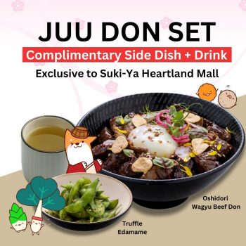 SUKI-YA-JUU-Don-Set-FREE-Side-Dish-and-Drink-Promotion-350x350 1 Sep 2023 Onward: SUKI-YA JUU Don Set FREE Side Dish and Drink Promotion