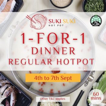 Suki-Suki-Hot-Pot-1-for-1-Deal-350x350 4-7 Sep 2023: Suki-Suki Hot Pot 1 for 1 Deal