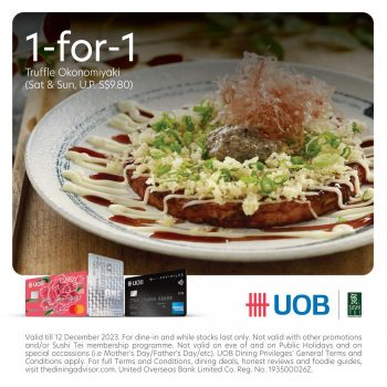 Sushi-Tei-UOB-Card-1-for-1-Truffle-Okonomiyaki-Promotion-350x350 13 Sep-12 Dec 2023: Sushi Tei UOB Card 1-for-1 Truffle Okonomiyaki Promotion