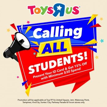Toys-R-Us-Students-15-off-Promotion-350x350 Now till 30 Sep 2023: Toys R Us Students 15% off Promotion