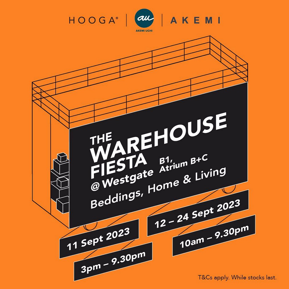 Westgate-Singapore-Warehouse-Sale-01-Hooga-Akemi-Uchi-Beddings-2023 11-24 Sept 2023: HOOGA Warehouse Sale: The WAREHOUSE Fiesta! Up to 70% OFF