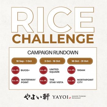YAYOI-Anniversary-Celebration-Rice-Challenge-To-Win-50-Dining-Vouchers-1-350x350 18 Sep-31 Oct 2023: YAYOI Anniversary Celebration Rice Challenge To Win $50 Dining Vouchers