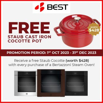 BEST-Denki-Free-Staub-Cast-Iron-Cocotte-Pot-Promotion-350x350 1 Oct-31 Dec 2023: BEST Denki Free Staub Cast Iron Cocotte Pot Promotion