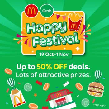 GrabFood-McDonalds-Happy-Festival-Up-To-50-OFF-Promotion-350x350 19 Oct-1 Nov 2023: GrabFood McDonald's Happy Festival Up To 50% OFF Promotion