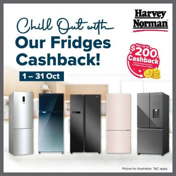 Harvey-Norman-Fridges-Cashback-Promotion-350x350 1-31 Oct 2023: Harvey Norman Fridges Cashback Promotion